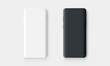 © Evgeniy Zimin - Clay mobile phones, white and black mockup isolated on white background. Vector illustration