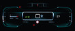 © Fast_Cyclone - Illustration of illuminated car dashboard panel with speedometer, tachometer, odometer, fuel gauge, car temperature gauge and brake system icon. Full digital LCD instrument cluster in modern vehicle.