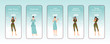 © The img - Skincare nourishing steps onboarding mobile app screen flat vector template. Toner using. Walkthrough website steps with characters. UX, UI, GUI smartphone cartoon interface, case prints set