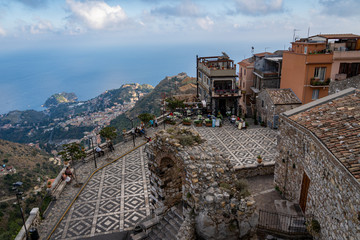 Wall Mural - The beautiful Castelmola Italy (Sicily)