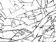 Surface of broken glass texture. Sketch shattered or crushed glass effect. Vector illustration isolated on white baclground
