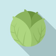 Sticker - Cooking cabbage icon. Flat illustration of cooking cabbage vector icon for web design