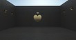 © haena - 24k gold heart and lighting 3d image