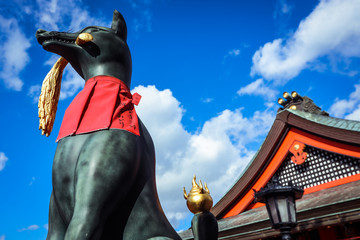 Fushimi Inari God Statue in Kyoto, Japan