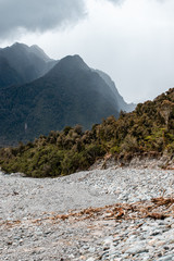 Canvas Print - mountains and landslide