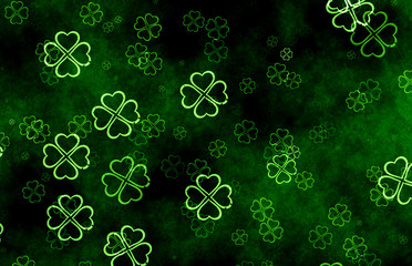 Wall Mural - lucky clovers