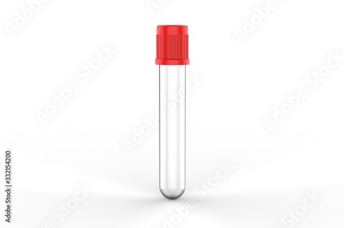 Blank Blood Collection Tube, 3d render illustration. Tableau sur Toile