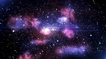 Wall Mural - 宇宙　cg　銀河　パーティクル　背景　ループ 　パープル