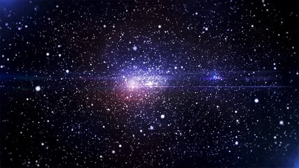 Wall Mural - 宇宙　cg　銀河　パーティクル　背景　ループ