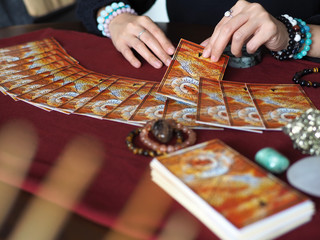 Poster - tarot card reading fortune teller astrologer divination selected focus