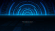 © A.PAI - blue futuristic interface technology abstract vector background,copy space cyberspace technology background design,virtual reality technology screen computer background