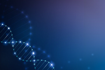 DNA & chromosome for COVID or corona virus abstract background