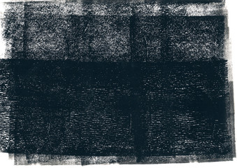 black rolled ink texture on white background