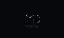 MD DM Abstract Vector Logo Monogram Template