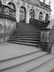 Canvas Print - historische Treppe am Zwinger in Dresden