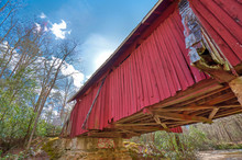 The Last Covered Bridge In South Carolina Built In 1909.  The Campbell Bridge Is Now Public Property In A Park.
