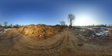 Fototapeta  - Industrial ruins winter HDRI Panorama