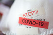 Schutzmaske- Stop Covid-19, Corona, Atemschutz