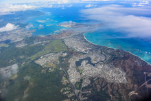 The View On The Oahu Island From The Air