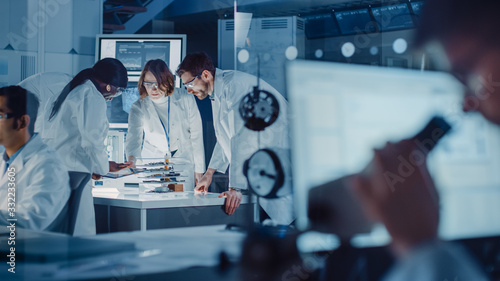 Fotomural In Technology Research Laboratory: Diverse Team of Industrial Scientists, Engine