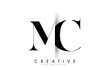 MC M C Letter Logo with Creative Shadow Cut Design.
