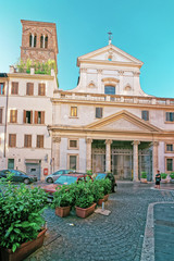 Wall Mural - Basilica di Sant Eustachio in Campo Marzio in Rome Italy