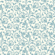 © Larisa - Seamless flower pattern in vector. Blue pastel color of the ornament on a light background, decoration in the interior, Wallpaper, fabric, packaging