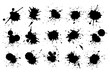 © Feoktistova - Grunge splatters Abstract ink splashe text banners