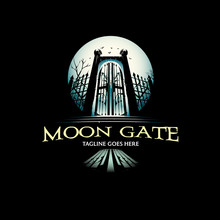 Moon Gate Vector Illustration.