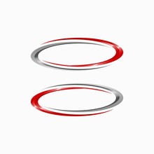 Oval Logo Design Inspiration . Red Oval Vector Template . 3d Oval Logo Template . Elipse Vector Template . Red Elipse Template