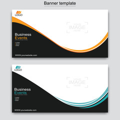 Abstract business banner template design.