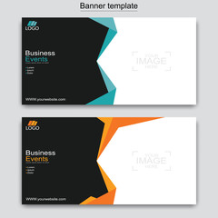 Abstract business banner template design.