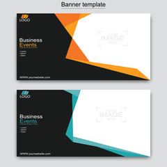 Abstract business banner template design.