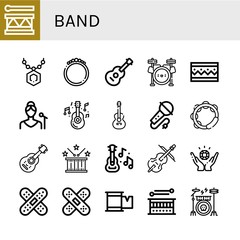 Poster - Set of band icons