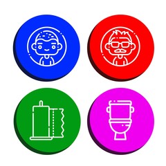 Canvas Print - toilet simple icons set