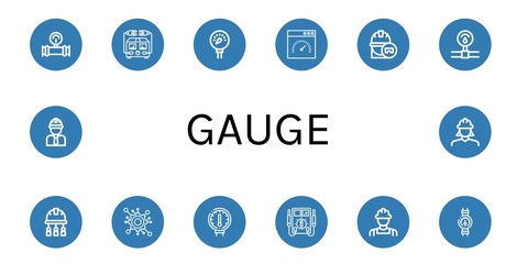 Poster - gauge icon set