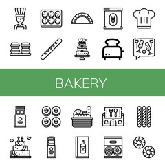 Canvas Print - Set of bakery icons