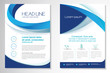 © imoooun - Template vector design for Brochure, AnnualReport, Magazine, Poster, Corporate Presentation, Portfolio, Flyer, infographic, layout modern with blue color size A4, Front and back, Easy to use and edit.