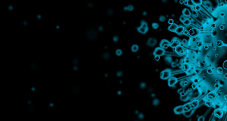 medical illustration of a virus cell
