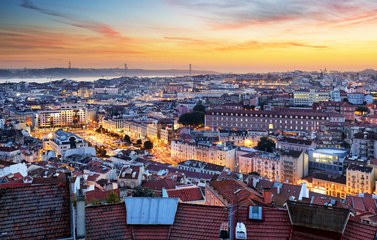 Sticker - Panorama of Lisbon, Portugal