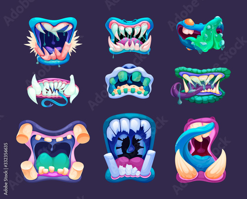 Terrible monster mouths Tableau sur Toile