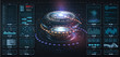 © ZinetroN - Futuristic circle vector HUD, GUI, UI interface screen design.Vector science abstract. Futuristic user interface with digital infographics and data charts vector electronic scifi hologram concept.