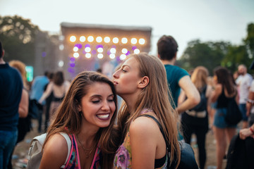 Wall Mural - Enjoying the festival with best friend