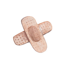 watercolor sterile patch, for various manipulations associated with damage to the skin, an element o