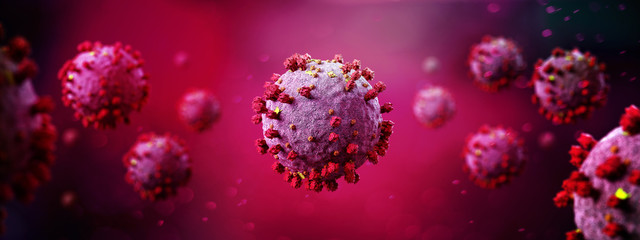 Wall Mural - Coronavirus Covid-19 background - 3d rendering