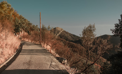 road in the mountains of Montenegro