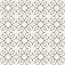 Arabic Seamless Ornament. Abstract Background. Curved Elegant Lines And Scrolls Forming Abstract Floral Ornament. Seamless Pattern For Background, Wallpaper, Textile Printing, Packaging, Wrapper, Etc.