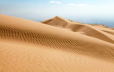 cerro blanco sand dune near nasca or nazca town in peru