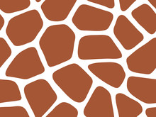 Giraffe Seamless Pattern Skin Print Design. Wild Animal Hide Artwork Background. Vector Illustration