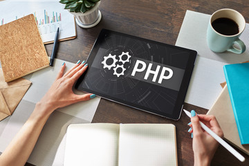 Wall Mural - php programming language. web and application development concept.